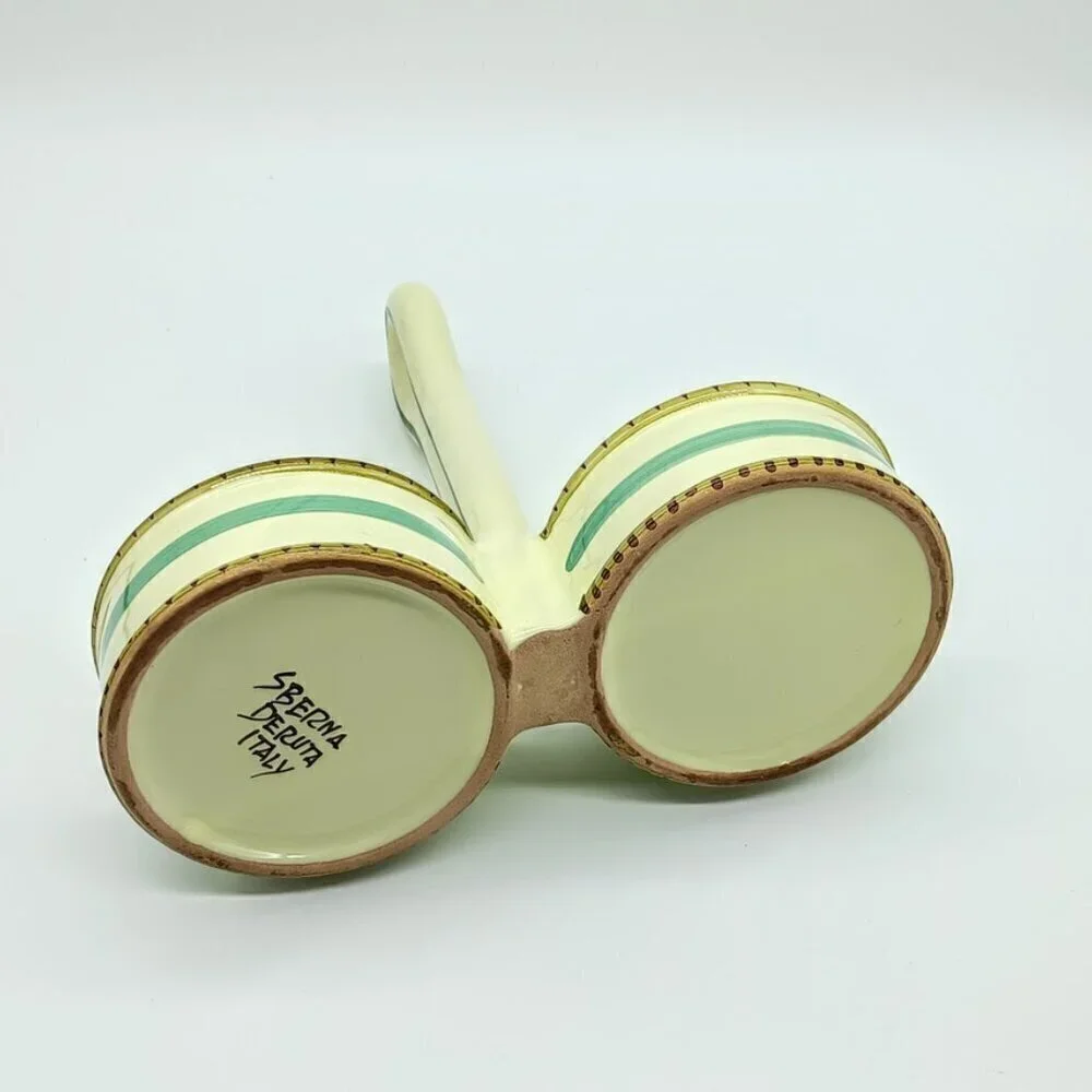 Sberna Deruta Italy Olive Oil & Vinegar Ceramic Serving Set